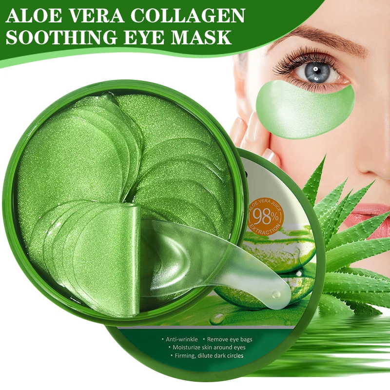 Collagen Under Eye Patches - 60pcs Aloe Vera Collagen Eye Mask