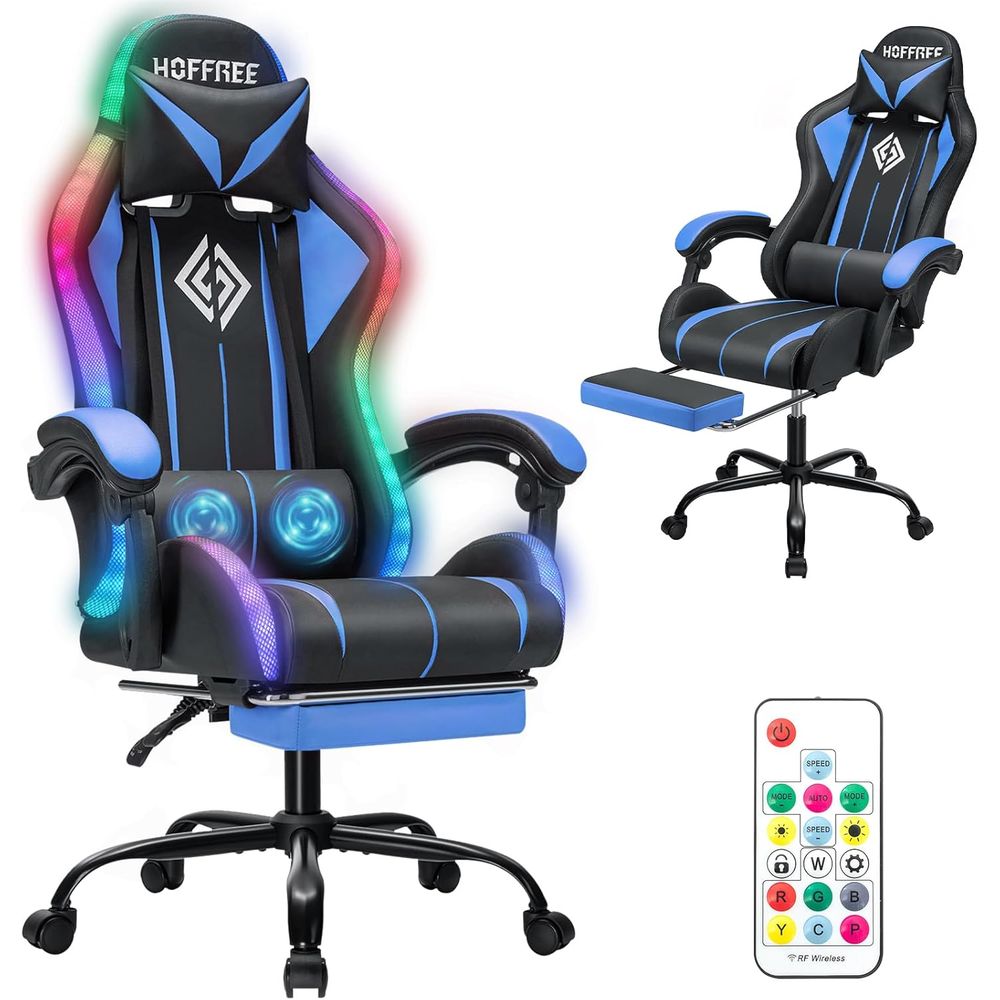 Massage - LED Gaming Chair with Massage RGB