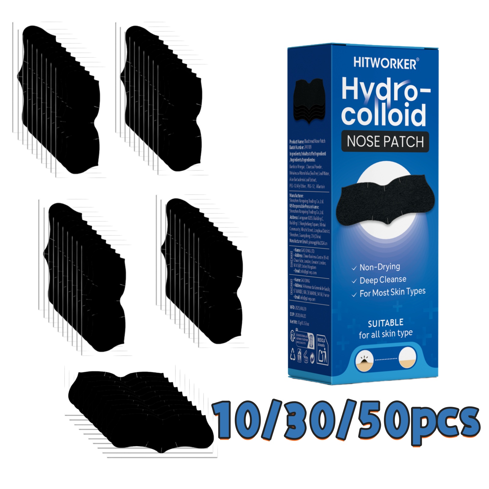 Skincare - 10/30/50-Piece Pore Cleansing Nose Strips |