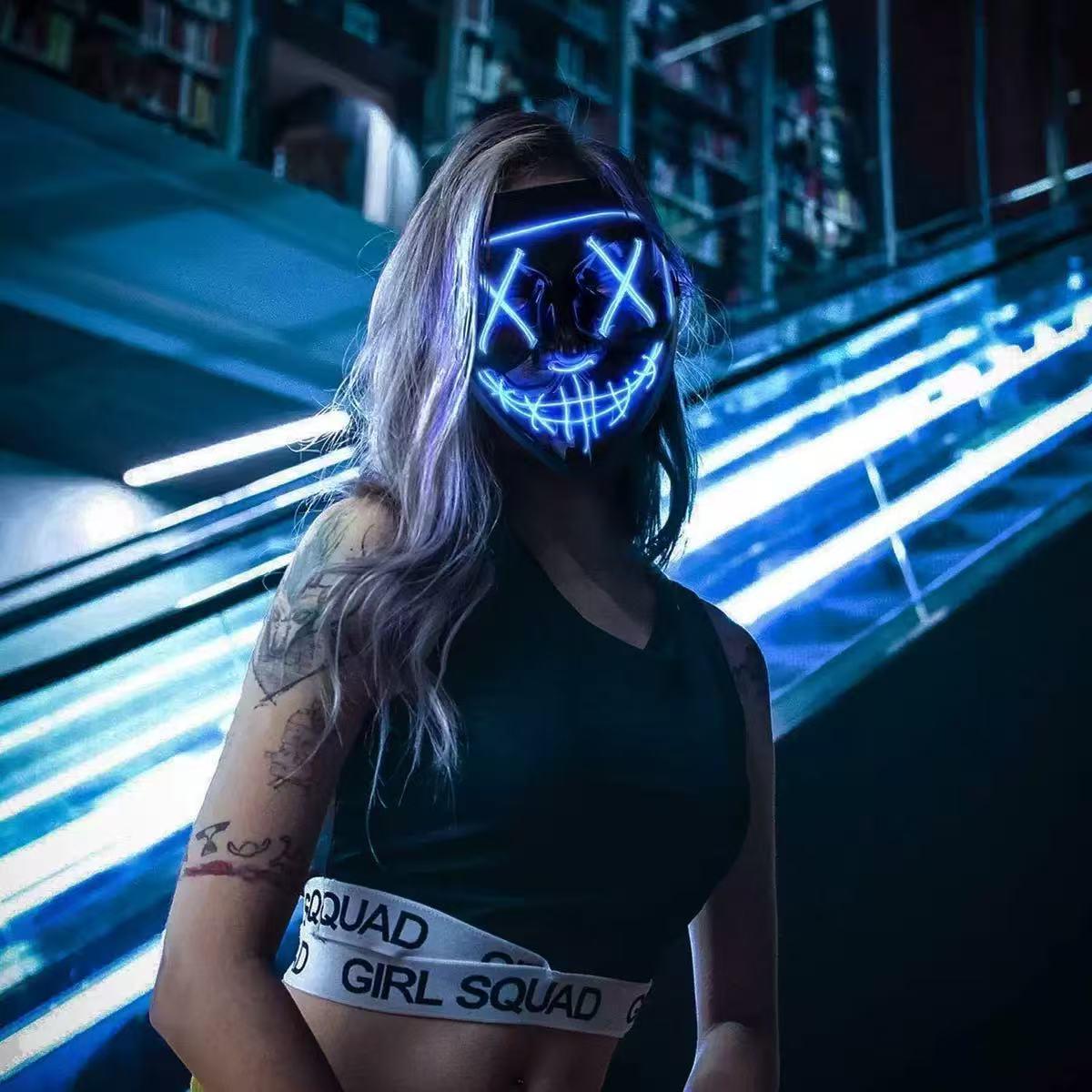 LED Glowing Black V-Shaped Mas - Led Light Therapy Face Mask recension och pris