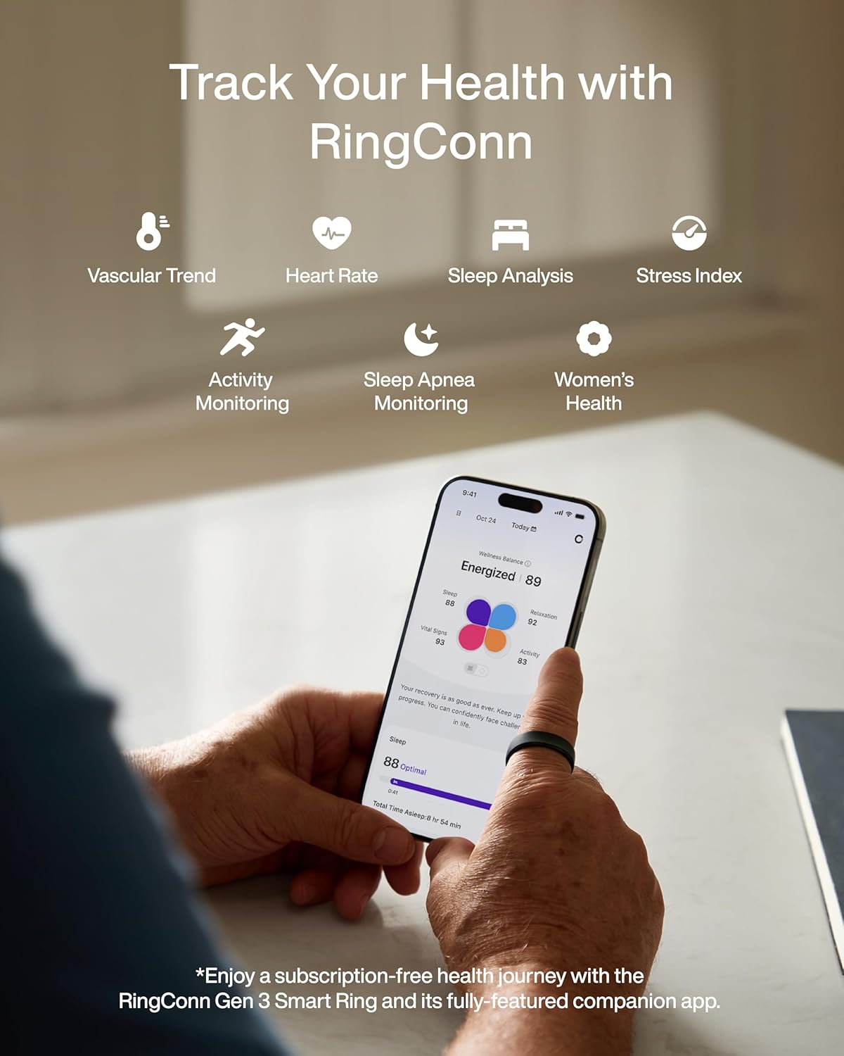 RingConn Gen 3 Smart Ring Vasc - Health Monitors recension och pris