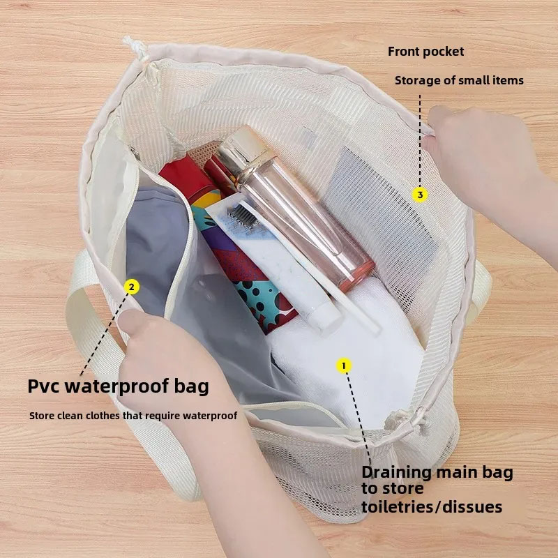 Large Capacity Beach Bag Drain - Makeup recension och pris