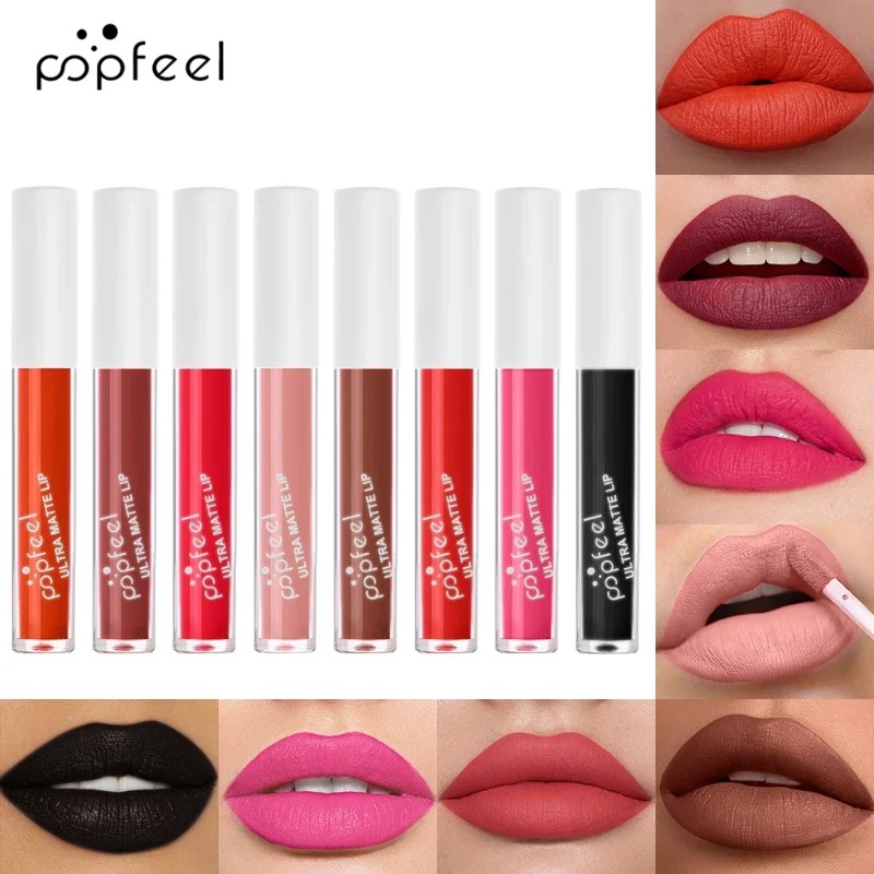 Punk Matte Black Liquid Lipsti - Matte Velvet Lip Tint Long Lasting recension och pris