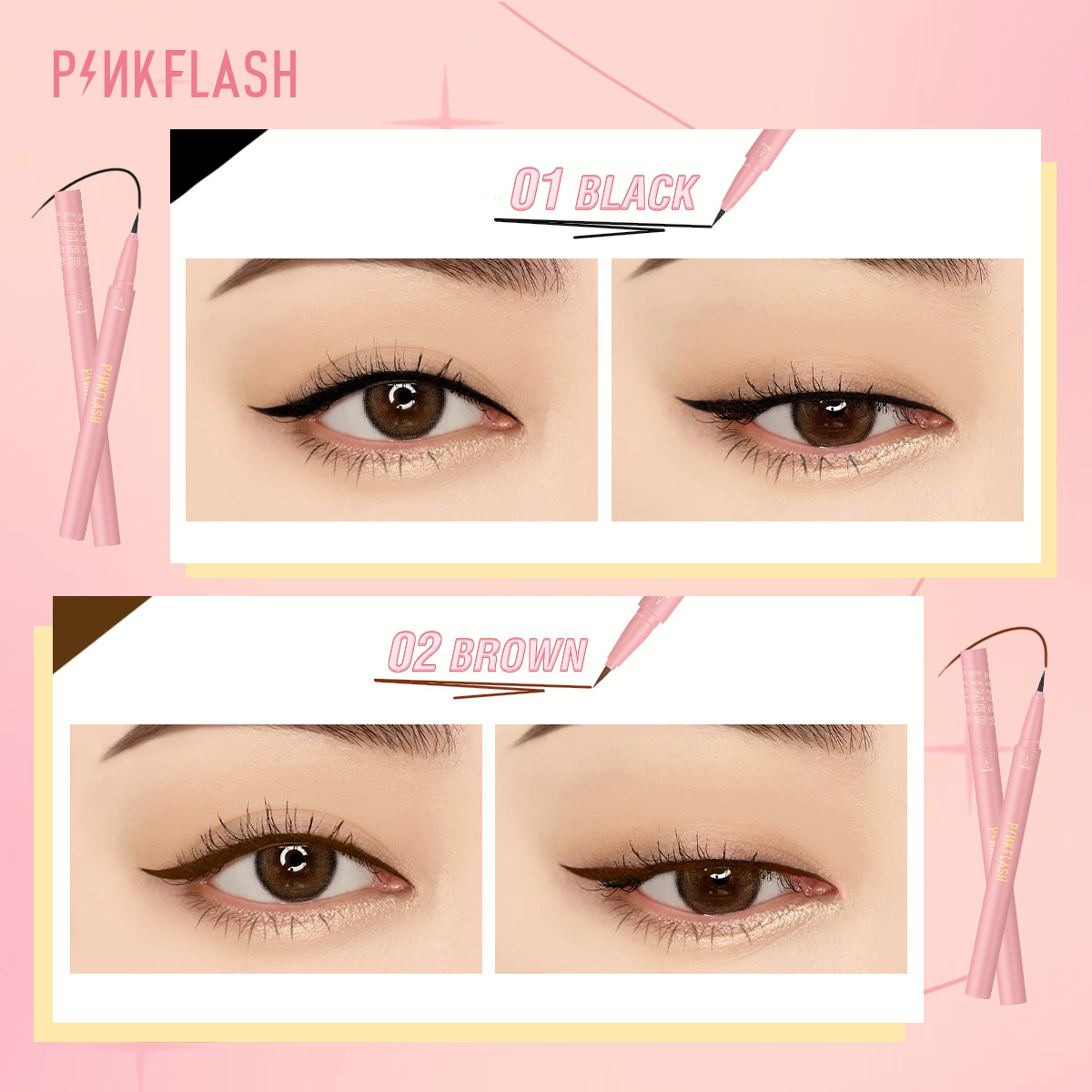 PINKFLASH Black Liquid Eyeline - Waterproof Liquid Eyeliner Pen recension och pris