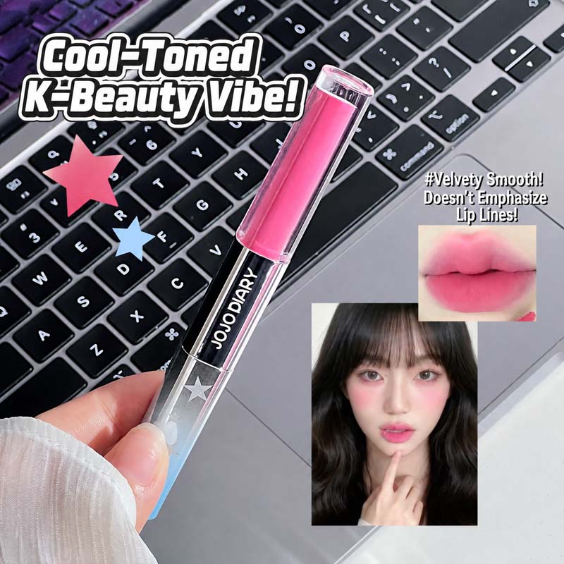 JOJO DIARY Dual Effect Lip Gla - Matte Velvet Lip Tint Long Lasting recension och pris